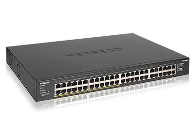 NETGEAR GS348PP – Switch – 48×GbE, 24×PoE+ 380 W, 19" Rack, Schwarz