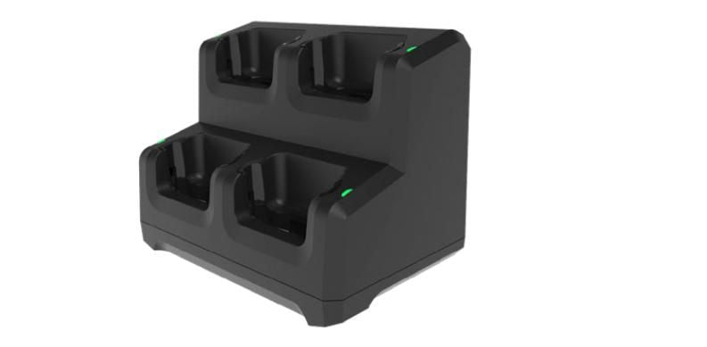 Zebra EC50/EC55 Ladestation – 108 W, 4 Ladeplätze, mit Verriegelung – für EC50, EC55