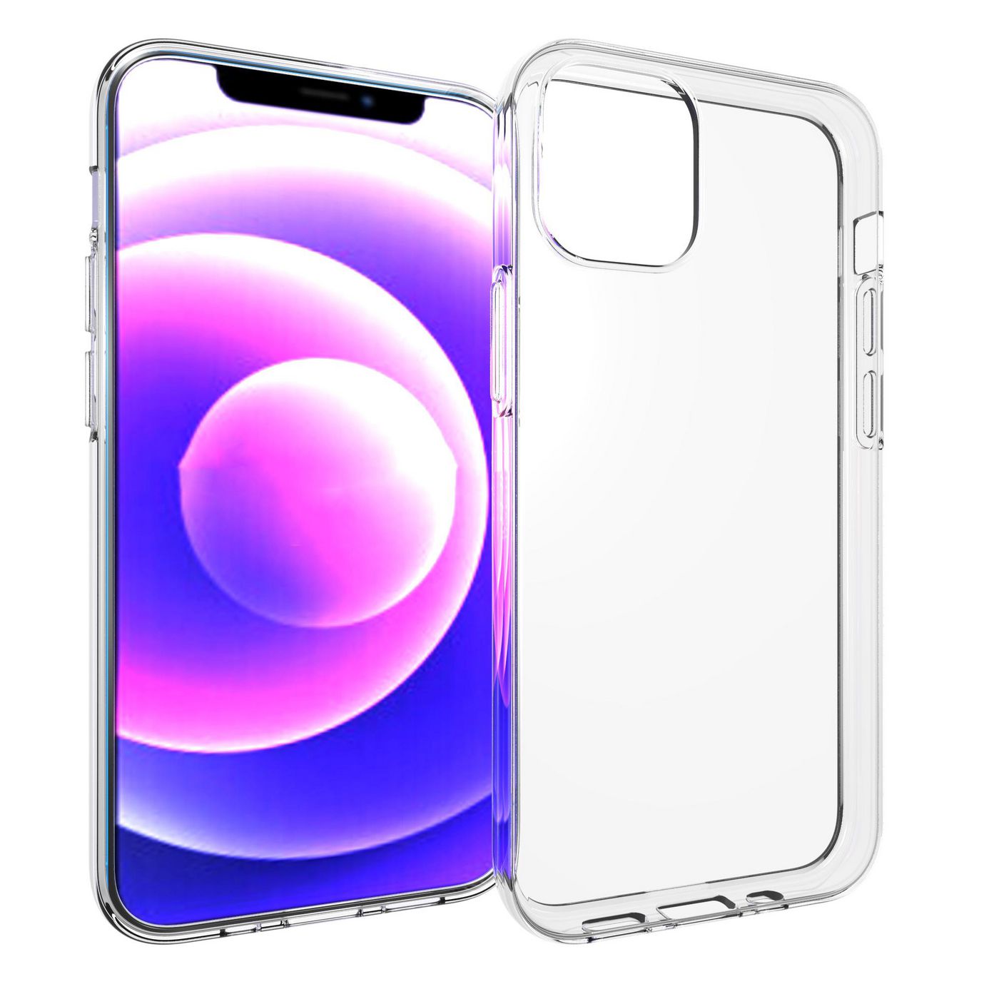 eSTUFF LONDON Backcover – für Apple iPhone 13 mini, TPU, Transparent