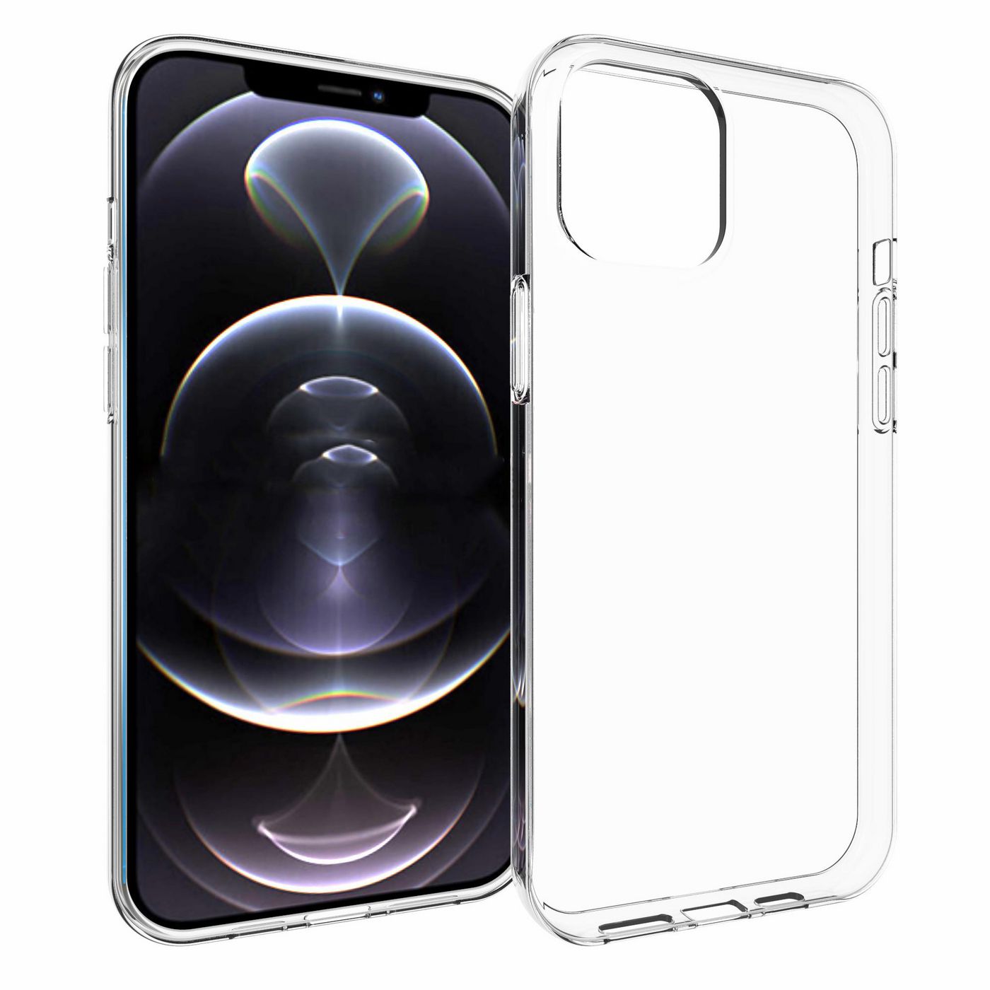 eSTUFF LONDON Backcover – für Apple iPhone 13 Pro Max, TPU, transparent, stossfest