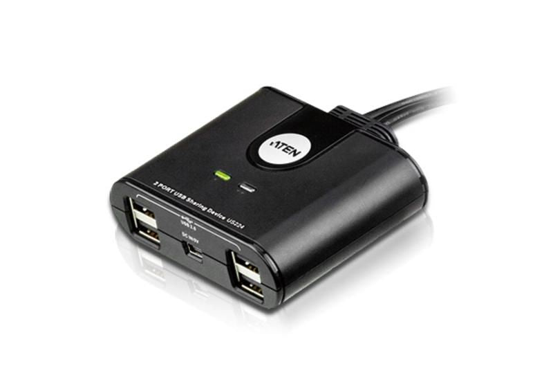 ATEN 2-Port KVM-Switch (lokal) – USB 2.0-Hub, 4× USB-A