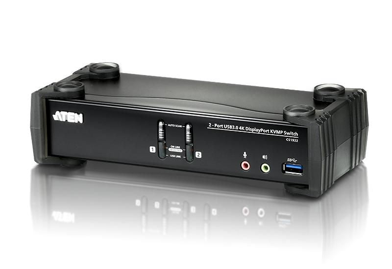 ATEN KVM-Switch 2×1, USB 3.2 Gen 1/DisplayPort, 4K (3840 × 2160)