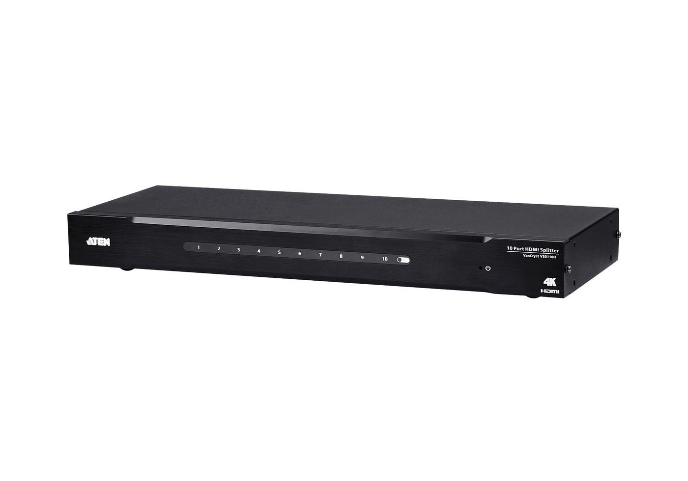 ATEN HDMI-Splitter – 4K UHD, 10x HDMI, HDMI 1.4 – Schwarz, Metall