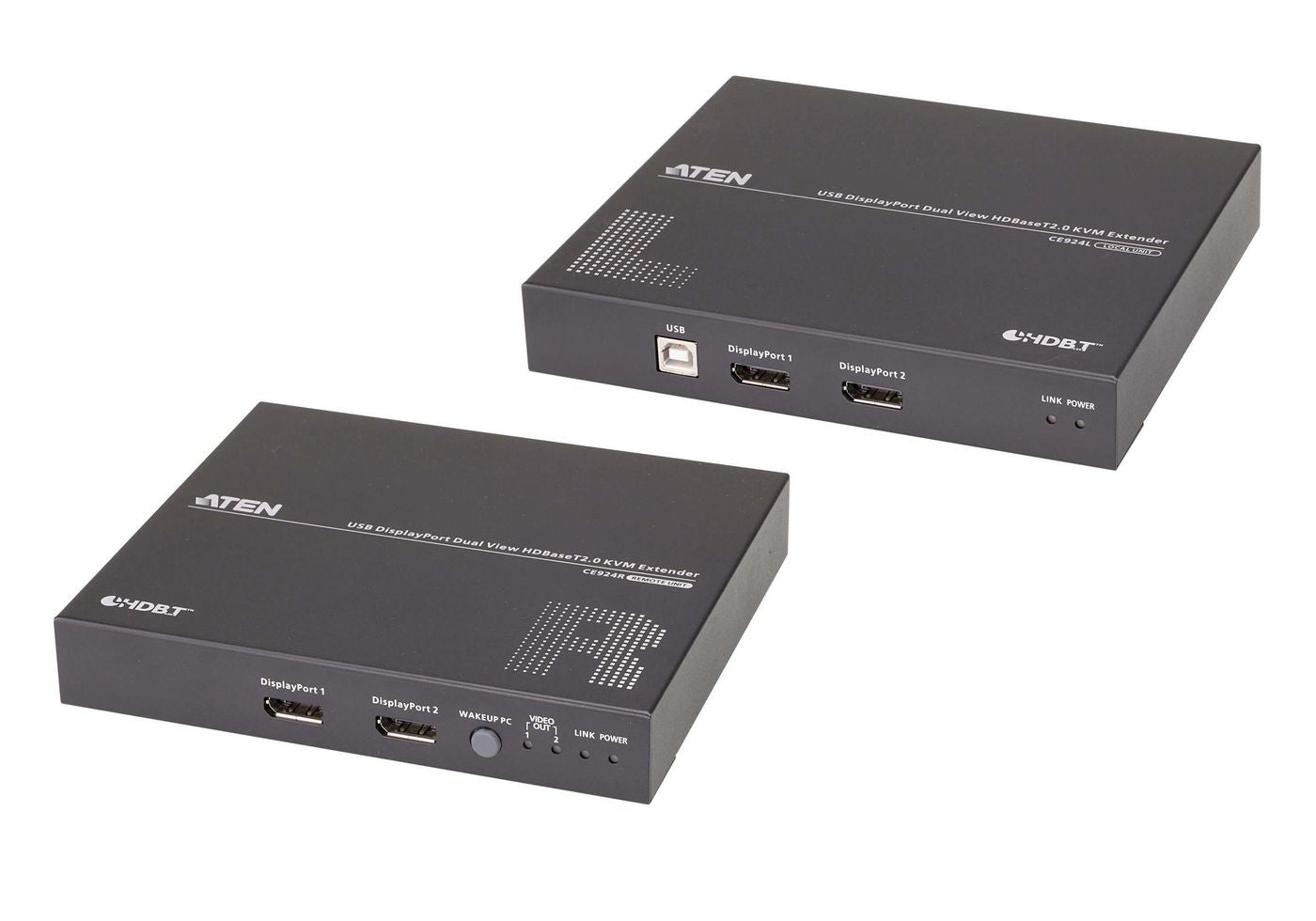 ATEN DisplayPort KVM-Extender über HDBaseT, bis 100 m, 4K (4096 × 2160), Set, inkl. DisplayPort- & USB-Kabel