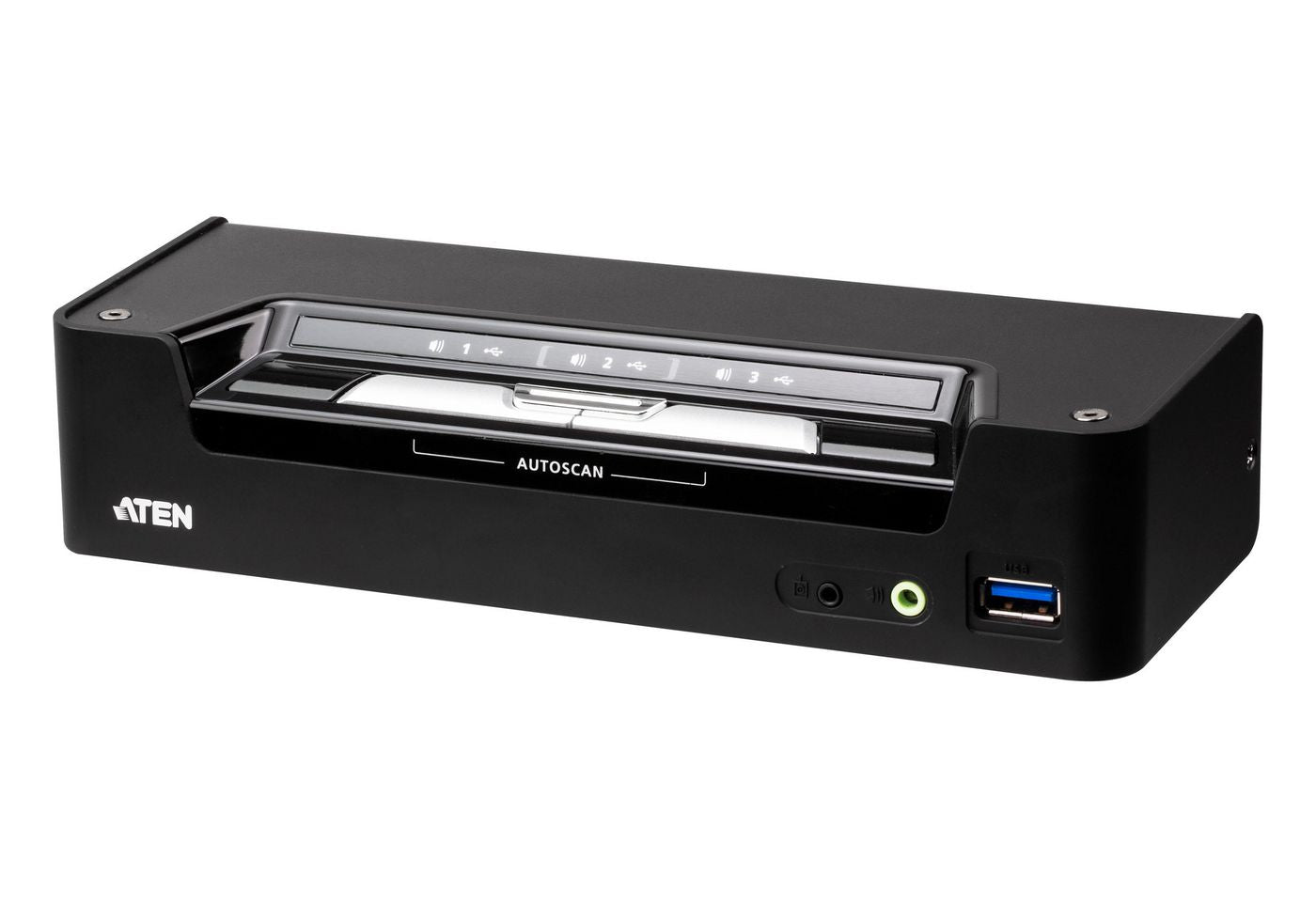 ATEN KVM-Switch, 3-Port, USB-C/DisplayPort, USB 3.2 Gen 1, 4K (3840 × 2160)