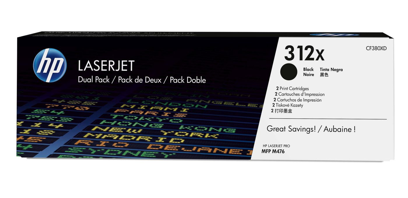 HP Toner-Multipack 312X – Schwarz, 4400 Seiten