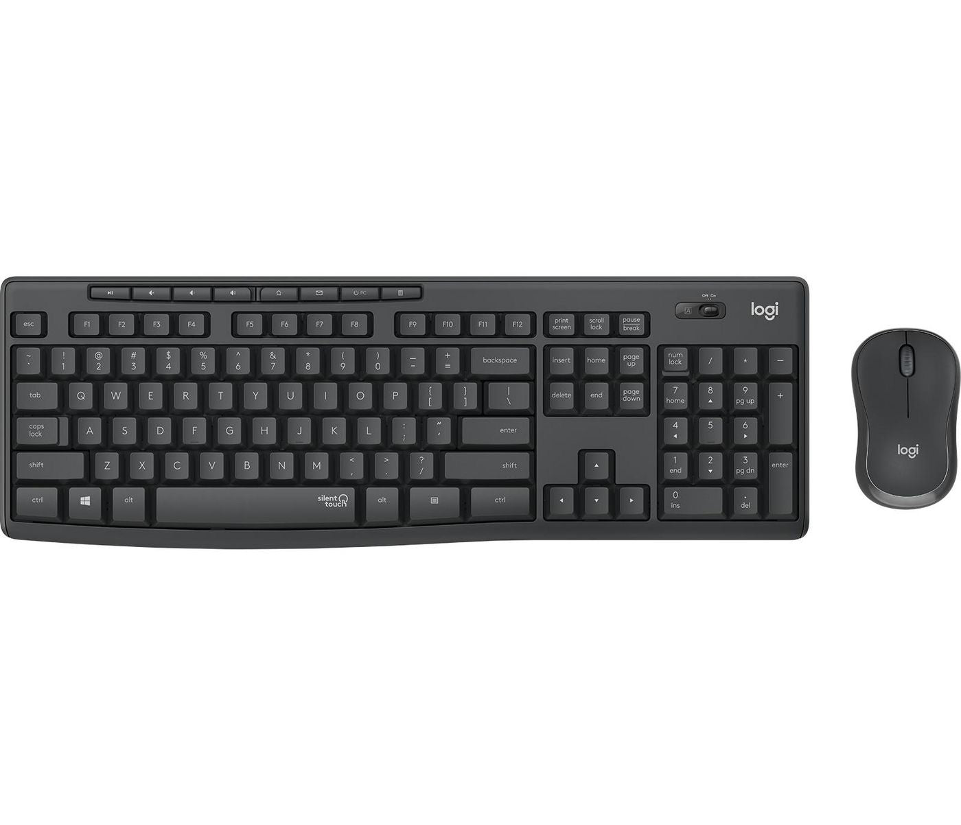 Logitech MK295 – Tastatur, kabellos, DE-Layout (DE), Grau