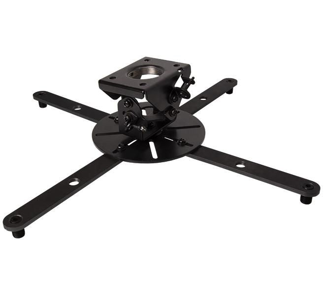 B-Tech SYSTEM 2 - Extra-Gross – Beamer-Deckenhalterung, H 0–49,4 cm, 25 kg, 360° schwenkbar, neigbar, schwarz