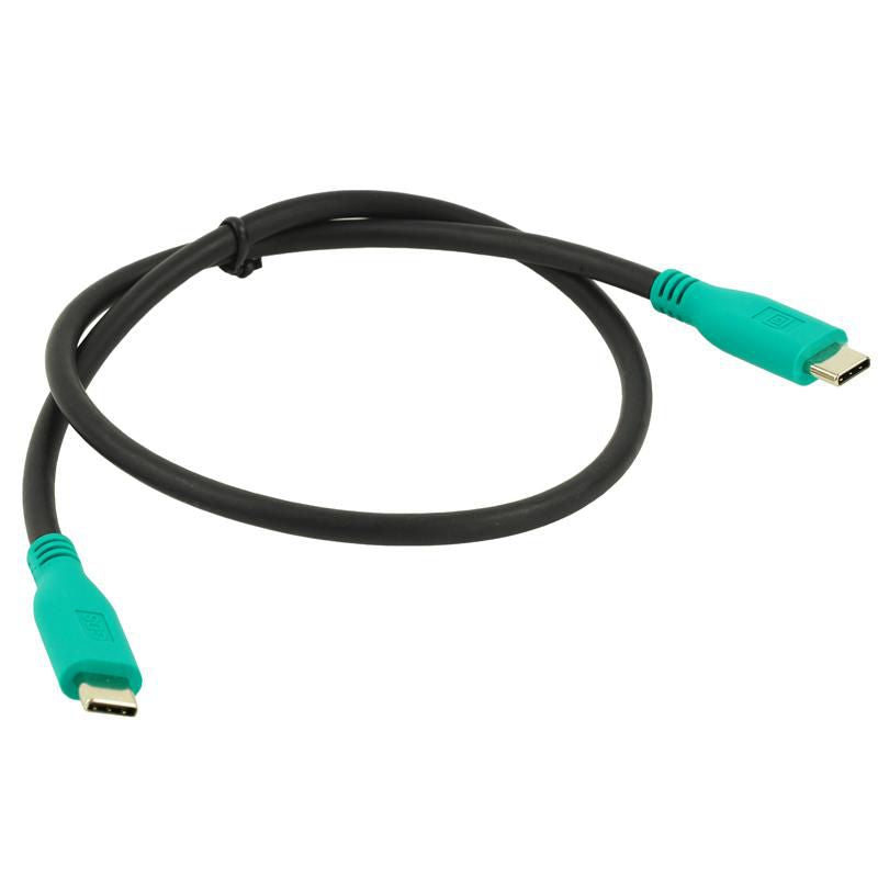 RAM Mounts USB-C auf USB-C Kabel – USB 3.2 Gen 1 (5 Gbit/s) – 0,5 m – PD 60 W – Schwarz/Grün