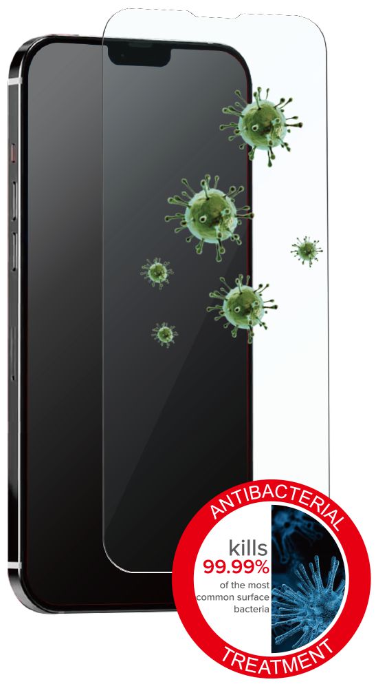 eSTUFF Displayschutzfolie – für Apple iPhone 13 mini, Antibakteriell, Folie, Transparent – 25er-Pack