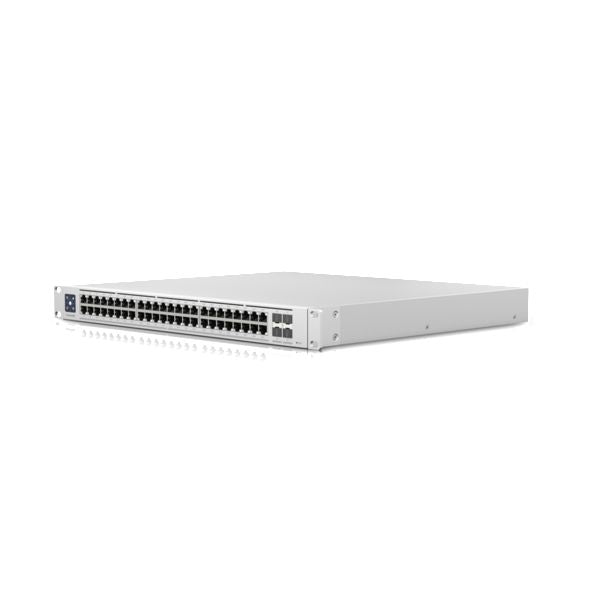 Ubiquiti UniFi USW-ENTERPRISE-48-POE – Managed Switch, 48× 2.5GbE, 4× 10GbE SFP+, L3, 1.3" Touchscreen, Weiss