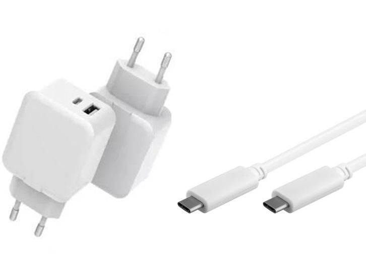 CoreParts USB-Wandladegerät 30 W – USB-C×1, USB-A×1 – PD, QC 3.0 – EU-Stecker (Typ C) – Weiss