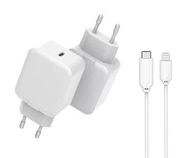 CoreParts USB-Ladegerät 20 W – USB-C×1 – PD, QC 3.0 – EU-Stecker (Typ C), Weiss