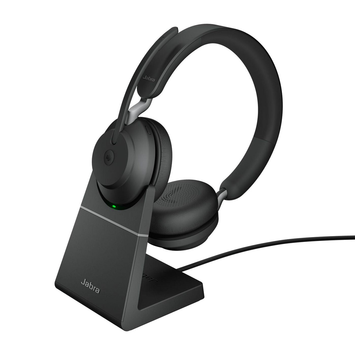 Jabra Evolve2 65 MS Stereo – Duo Headset – USB‑A, Bluetooth, mit Ladestation – für Microsoft Teams