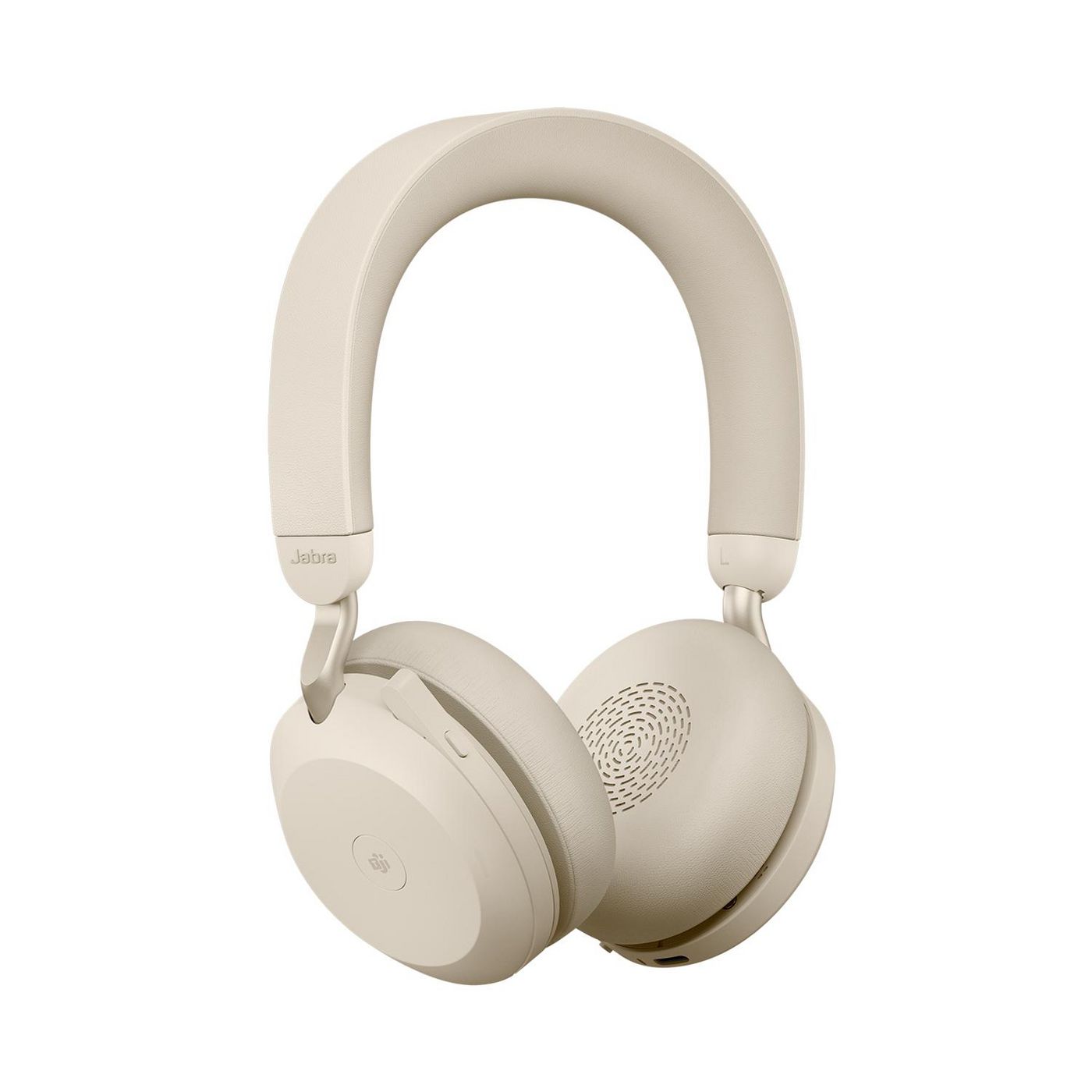 Jabra Evolve2 75 Office-Headset – On-Ear, Stereo, BT, ANC, MS Teams zertifiziert, mit USB-A-Dongle, Beige