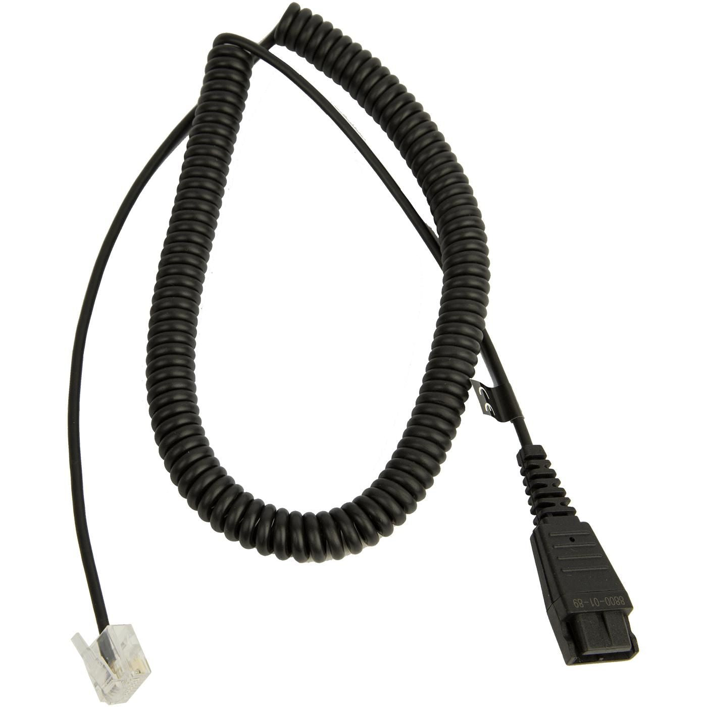 Jabra Headset-Kabel (Mute), Spiral-QD, RJ45, 0,5–2 m, für Biz 2400