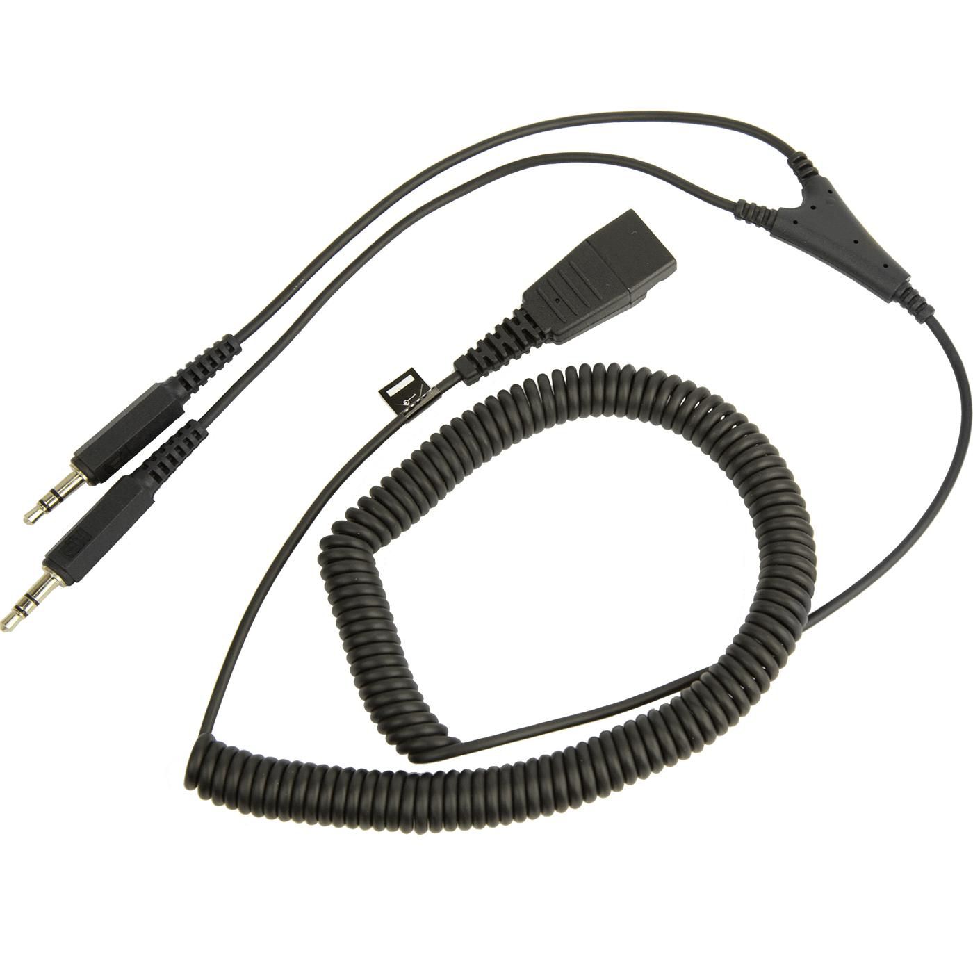 Jabra Headset-/Audio-Kabel & Adapter, Quick Disconnect (QD), 2× 3,5 mm