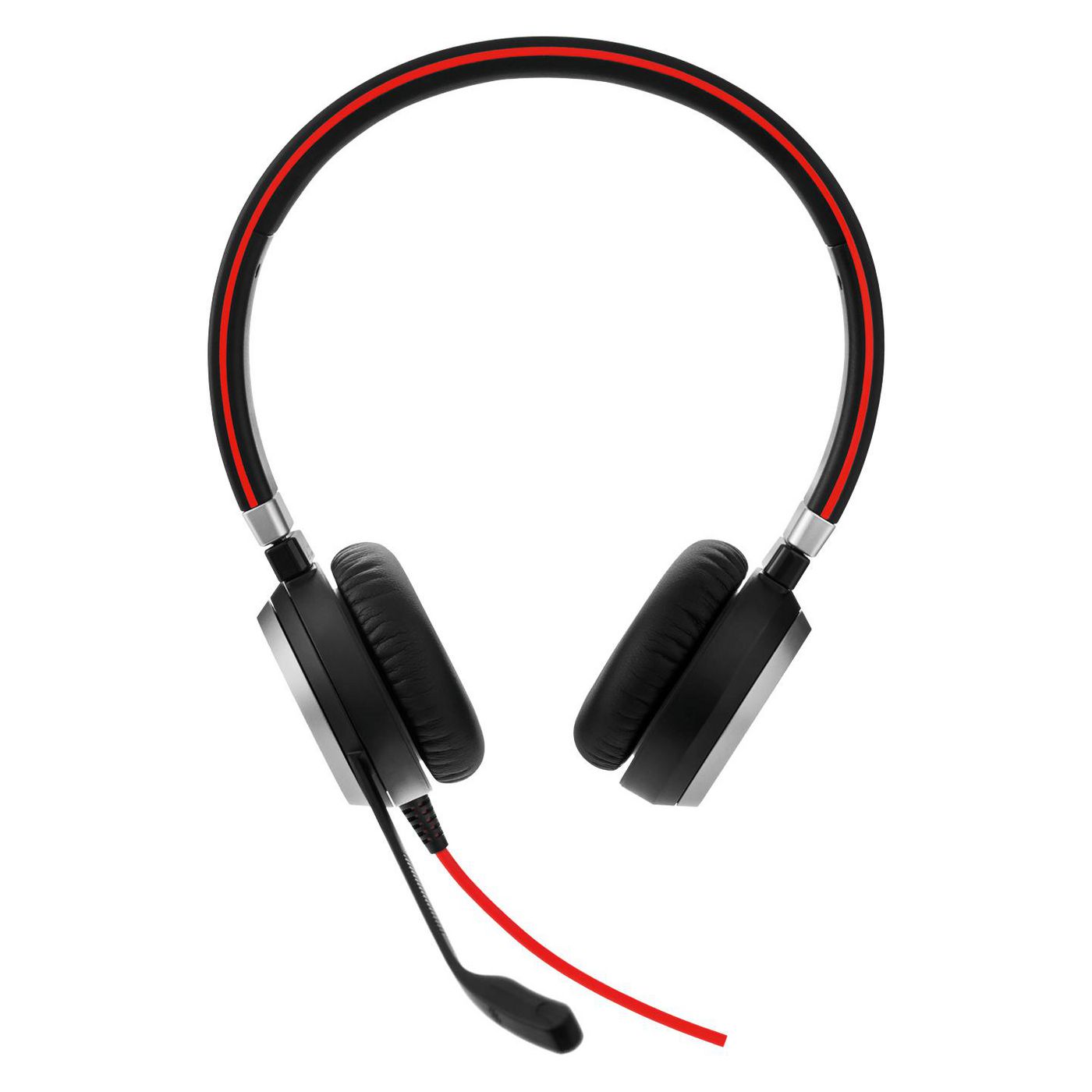 Jabra EVOLVE 40 UC Duo – Duo Headset – USB‑A, 3,5 mm, Busylight – schwarz – zertifiziert für Cisco/Avaya