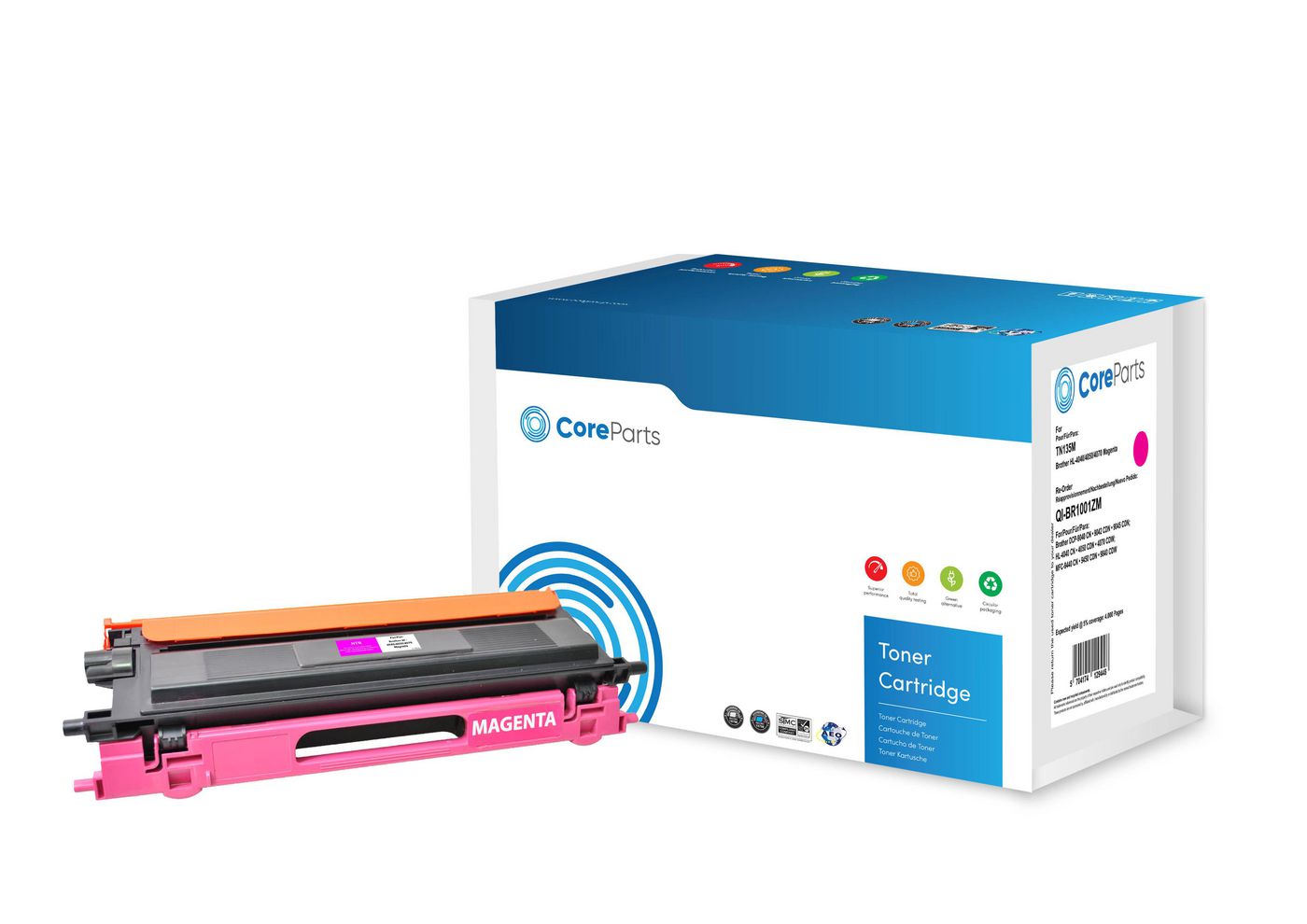 CoreParts TN-135M Magenta Toner – Kompatibel – 4'000 Seiten – für Brother HL-4040CN/HL-4050CDN/MFC-9440CN und andere