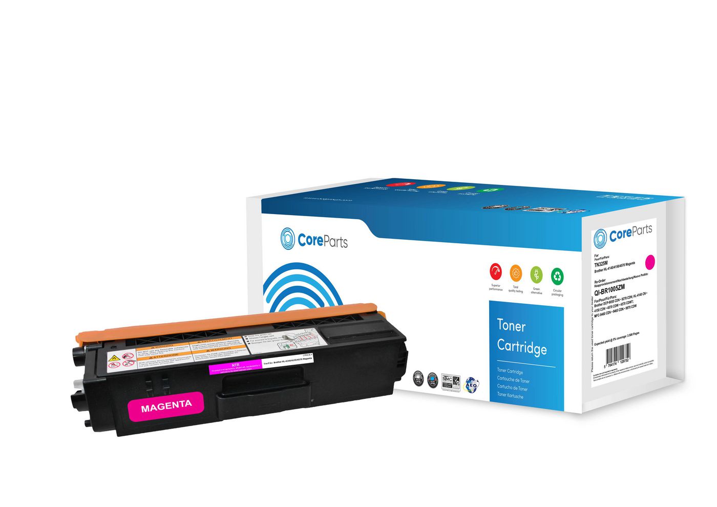 CoreParts TN325M magenta Toner – kompatibel XL – 3'500 Seiten – für Brother DCP-9055 CDN/DCP-9270 CDN