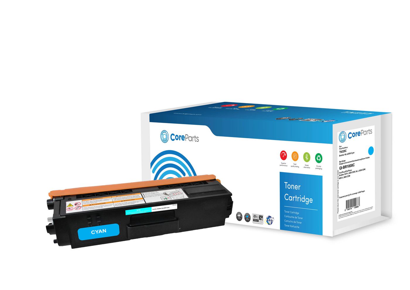 CoreParts TN-329C (TN329C) Cyan-Toner – kompatibel – 6'000 Seiten – für Brother HL-L8350