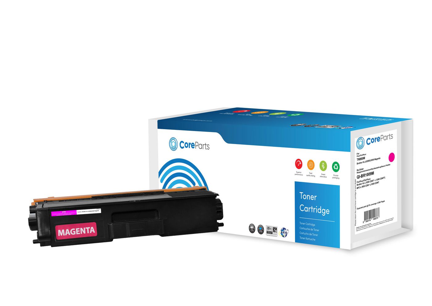 CoreParts TN900M Magenta Toner – Kompatibel – 6'000 Seiten – für Brother HL-L9200/L9300