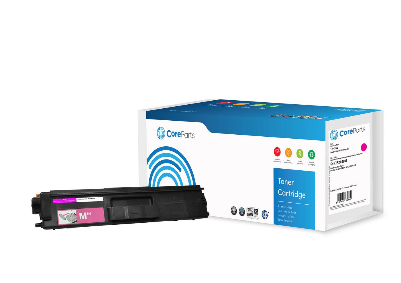 CoreParts TN426M Magenta Toner – Kompatibel – 6'500 Seiten – für Brother HL-L8360
