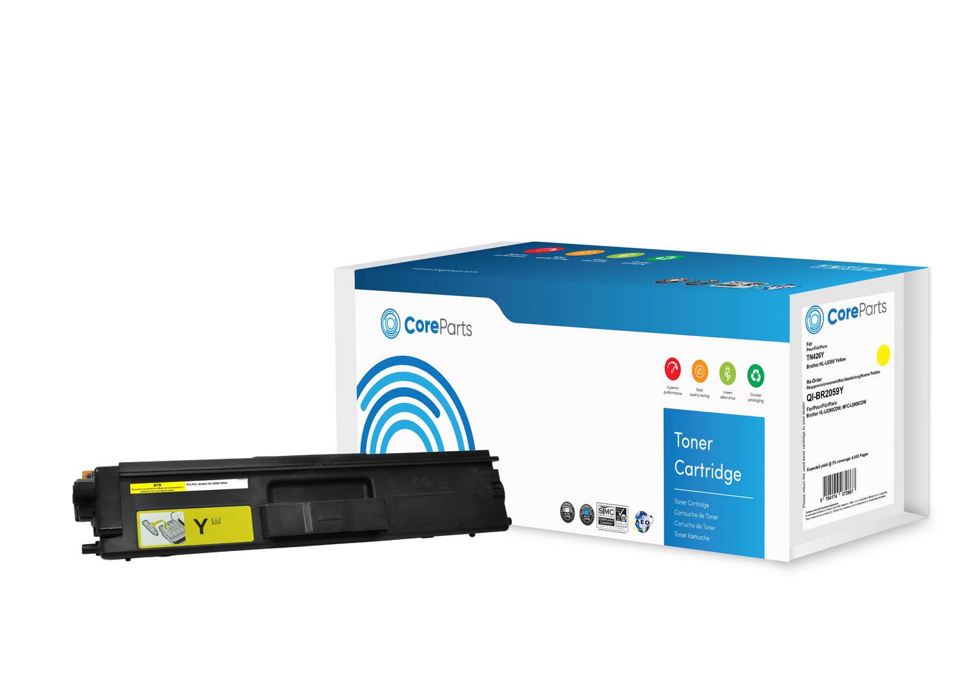 CoreParts TN426Y Gelber Toner – Kompatibel – 6'500 Seiten – für Brother HL-L8360