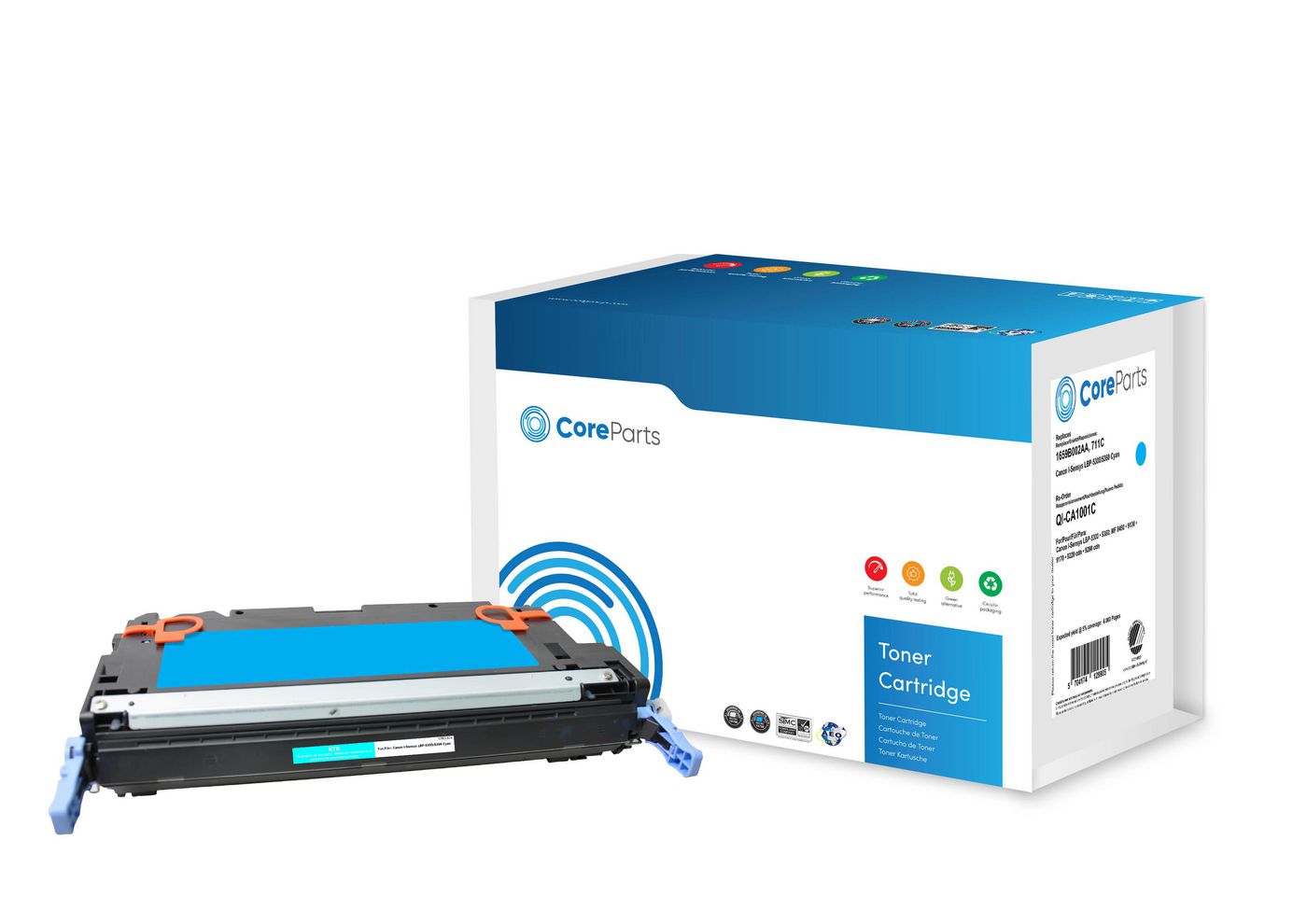 CoreParts 1659B002AA Cyan-Toner – kompatibel – 6'000 Seiten – für Canon I-Sensys LBP-5300/LBP-5360