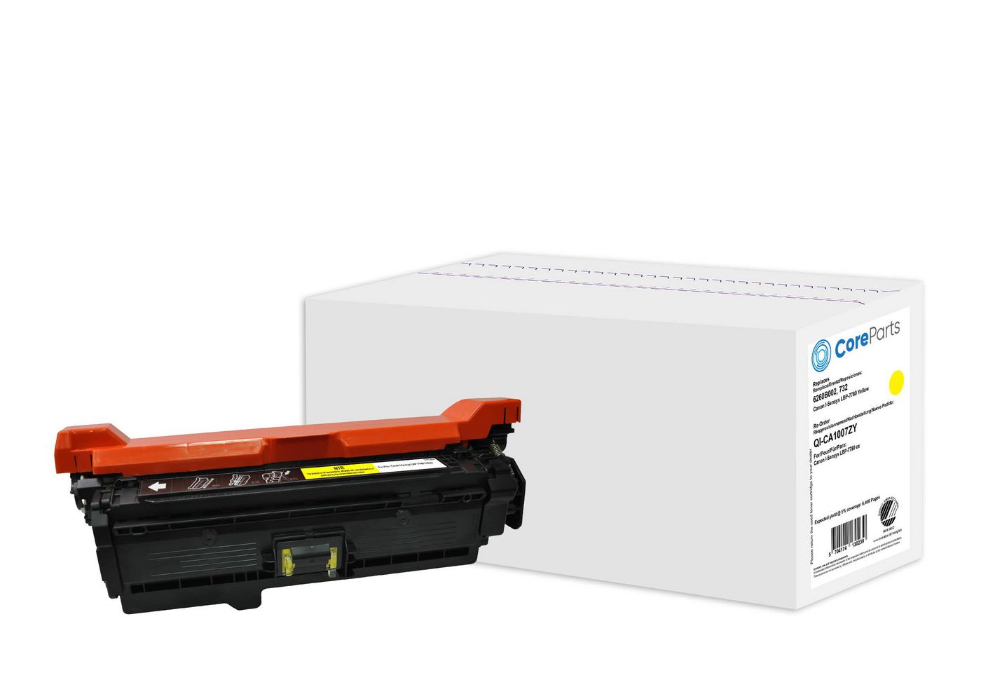 CoreParts Toner 6260B002 – Gelb, 6400 Seiten – für Canon I-Sensys LBP-7780