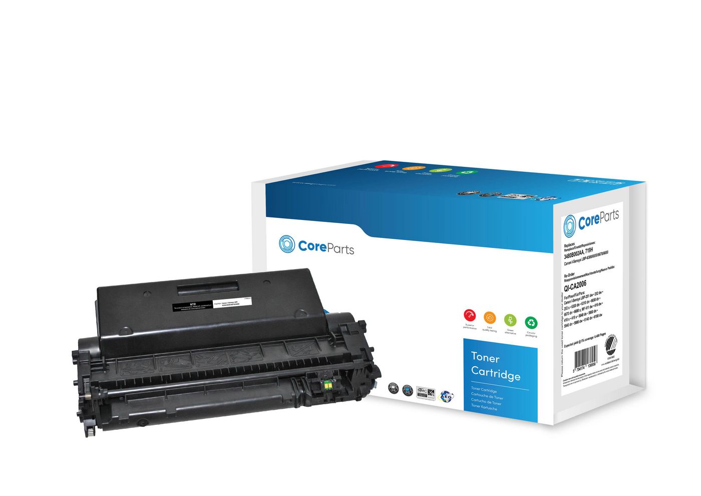 CoreParts 3480B002AA Schwarzer Toner – Kompatibel – 6'400 Seiten – für Canon LBP-6300/6650/6670 u. a.