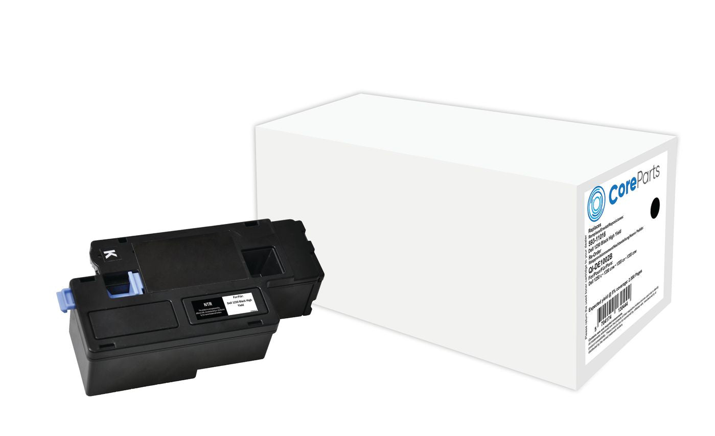 CoreParts 593-11016 Schwarzer Toner – Kompatibel – 2'000 Seiten – für Dell 1250 c/1350 cnw/1355 cn und andere