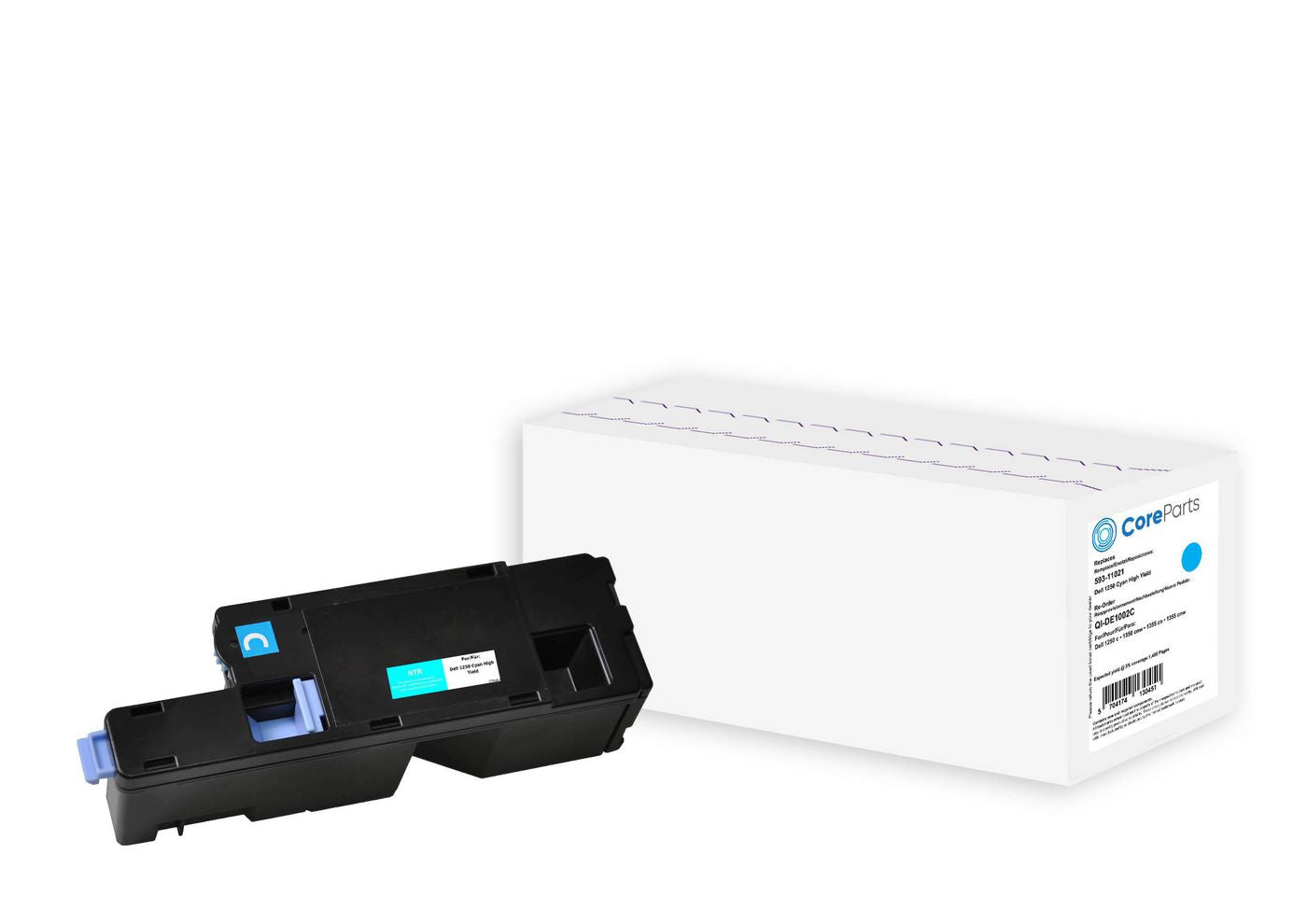 CoreParts 593-11021 Cyan Toner – Kompatibel – 1'400 Seiten – für Dell 1250 c/1350 cnw/1355 cn und andere