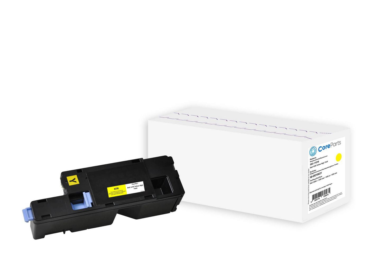 CoreParts 593-11019 Gelber Toner – Kompatibel – 1'400 Seiten – für Dell 1250 c/1350 cnw/1355 cn und andere