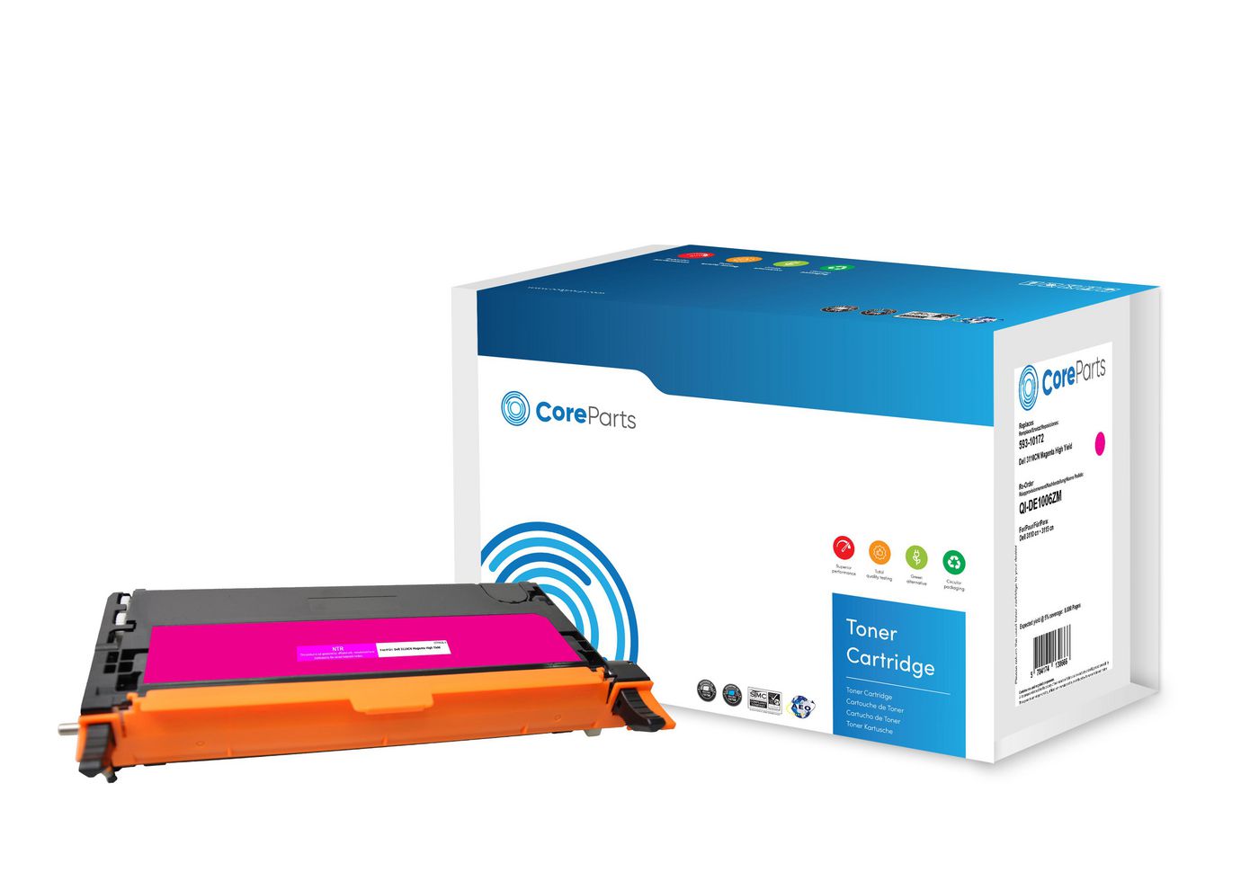 CoreParts 593-10172 Magenta Toner – Kompatibel XL – 8'000 Seiten – für Dell 3110cn/3115cn