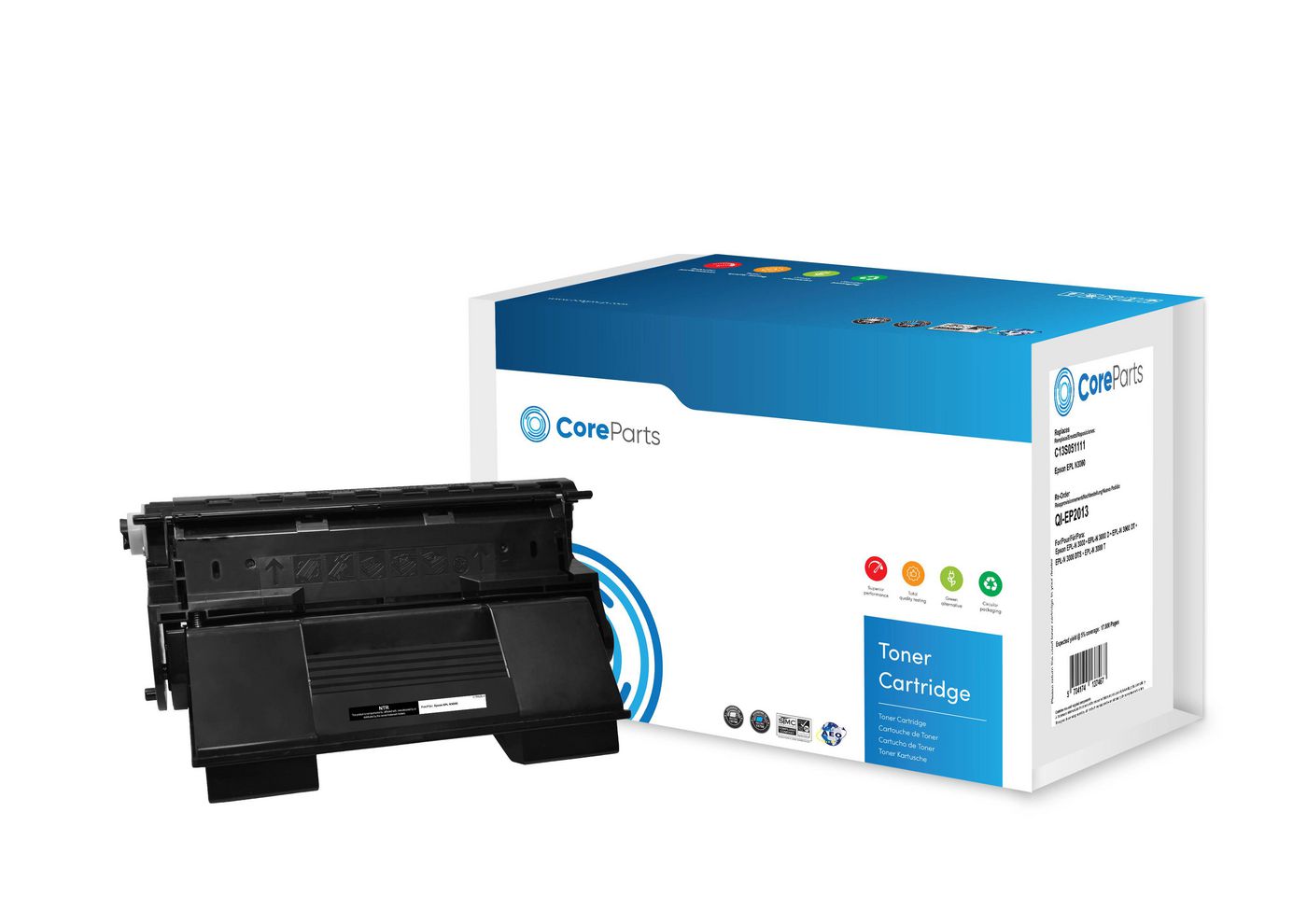 CoreParts Toner C13S051111 – schwarz, 17000 Seiten – für Epson EPL-N3000