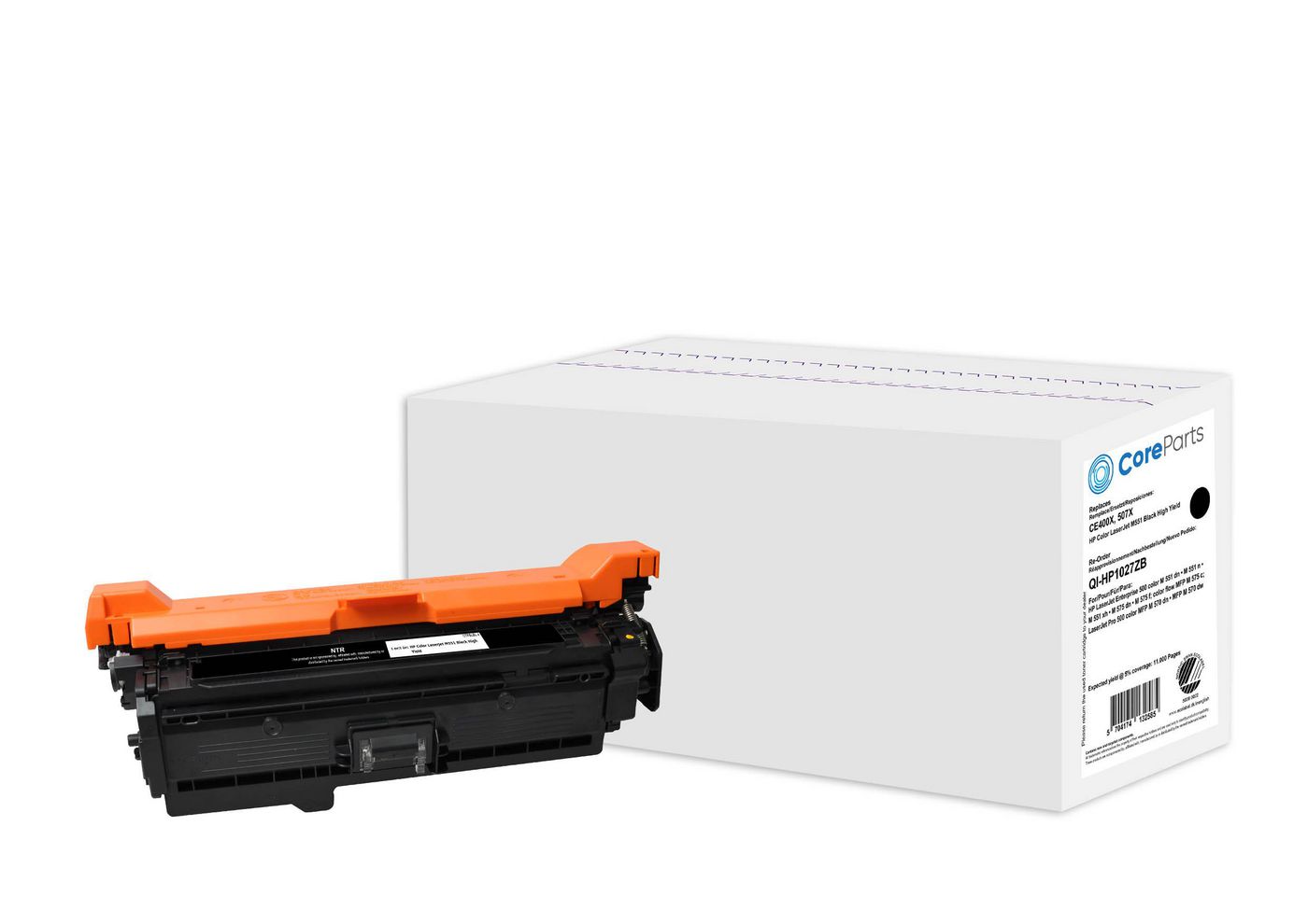 CoreParts Toner CE400X – Schwarz, 11000 Seiten – für HP Color LaserJet M551