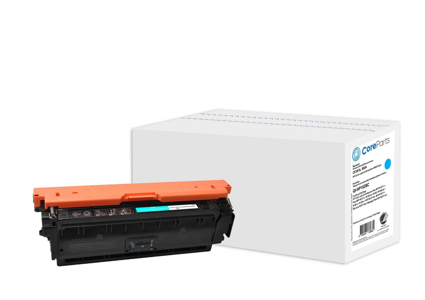 CoreParts 508A (CF361A) Cyan Toner – Kompatibel – 5'000 Seiten – für HP Color LaserJet Enterprise M553