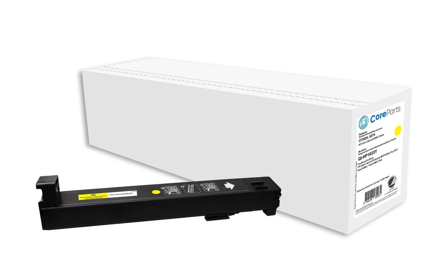 CoreParts Toner CF302A – Gelb, 32000 Seiten – für HP Color LaserJet M880 (827A)