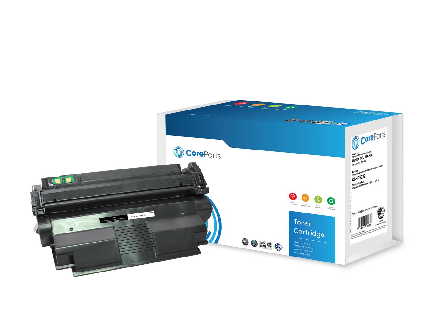 CoreParts Q2613X Schwarz Toner – Kompatibel XXL – 8'000 Seiten – für HP LaserJet 1300