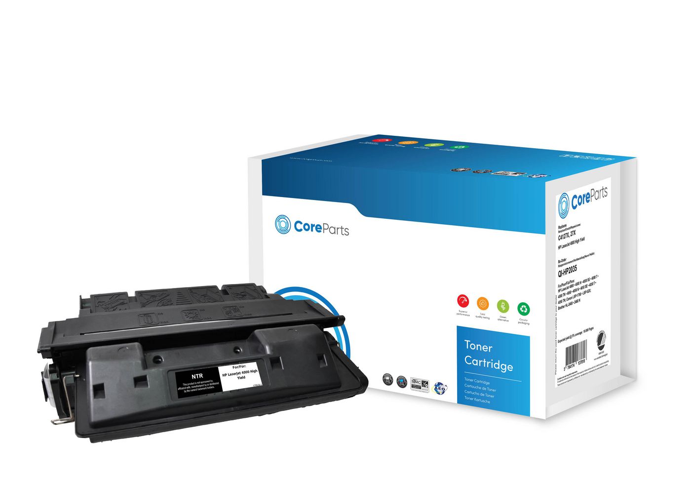 CoreParts 27X (C4127X) Schwarz Toner – Kompatibel XL – 10'000 Seiten – für HP LBP-1750/LBP-1760/LBP-1760E und andere