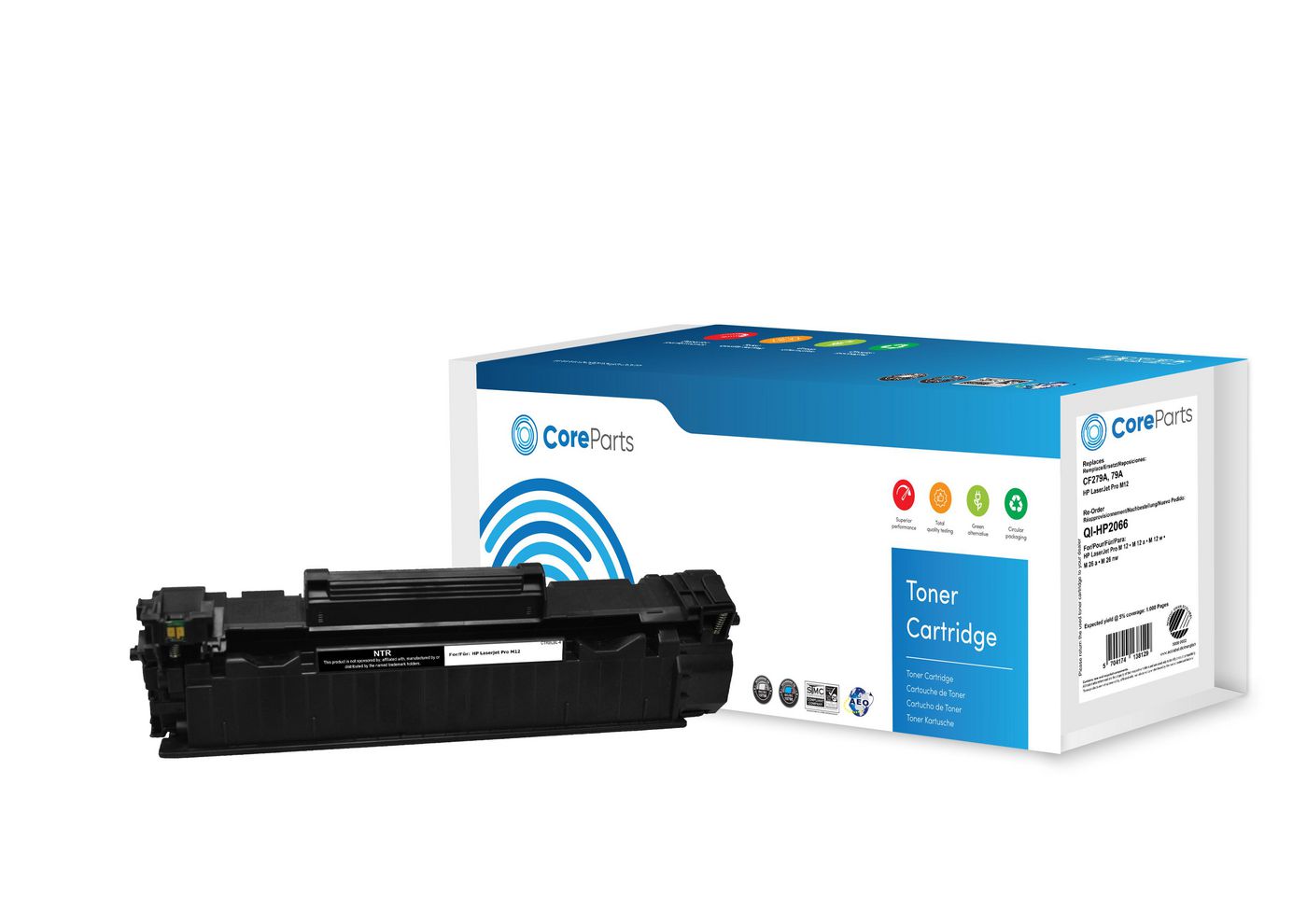 CoreParts 79A (CF279A) Schwarzer Toner – Kompatibel – 1'000 Seiten – für HP LaserJet Pro M12