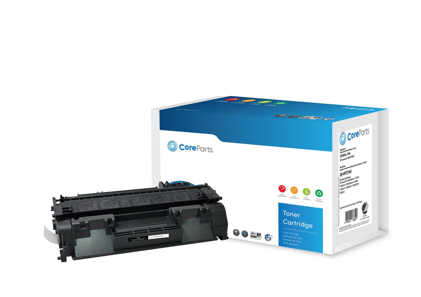CoreParts 05A (CE505A) Schwarzer Toner – Kompatibel – 2'300 Seiten – für HP LaserJet P2035/P2055