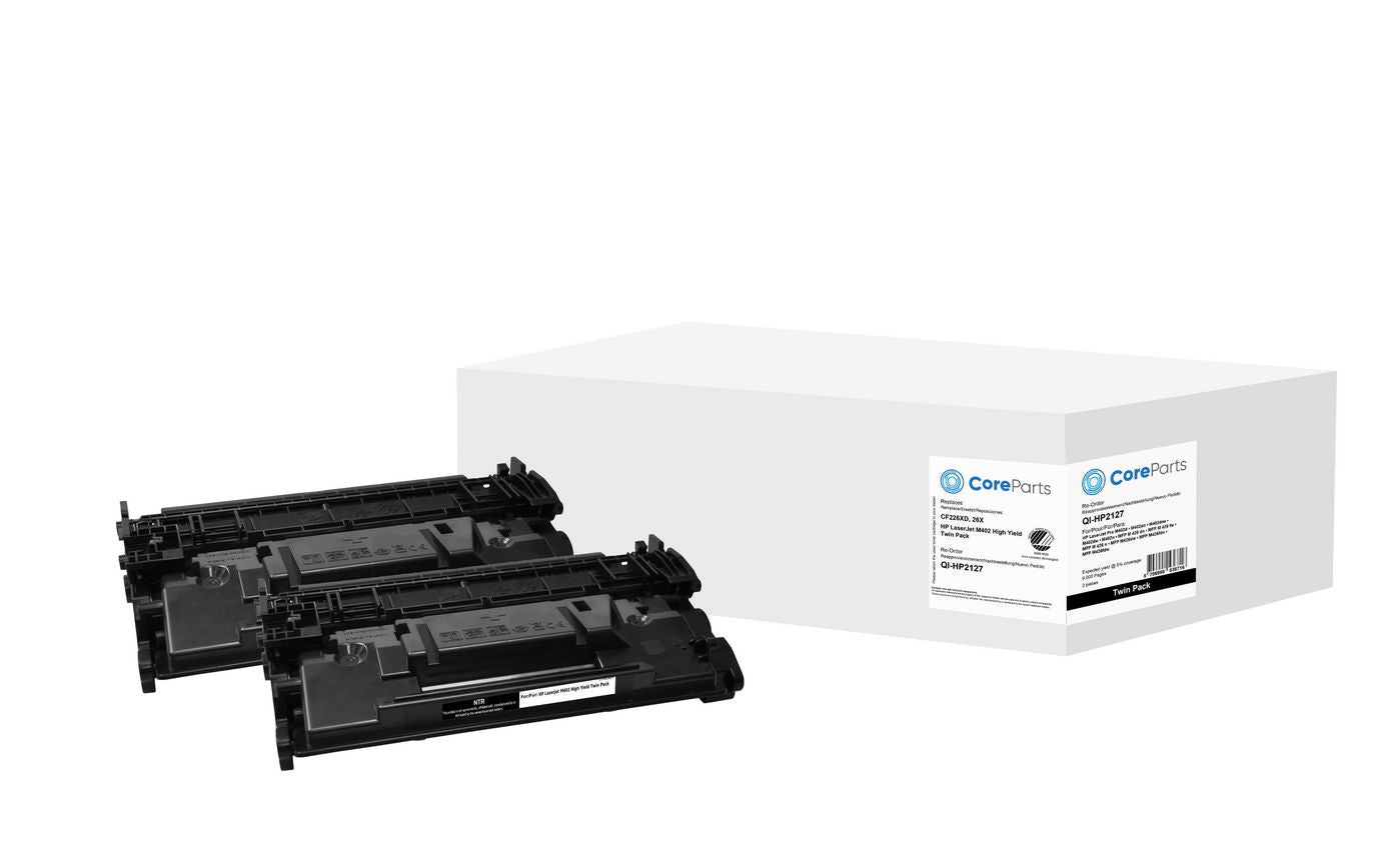 CoreParts Toner-Multipack CF226XD – Schwarz, 9000 Seiten – für HP LaserJet M402