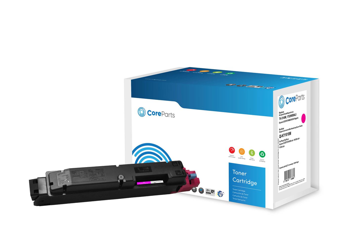 CoreParts TK-5140M magenta Toner – kompatibel – 5'000 Seiten – für Kyocera ECOSYS M6030/M6530/P6130
