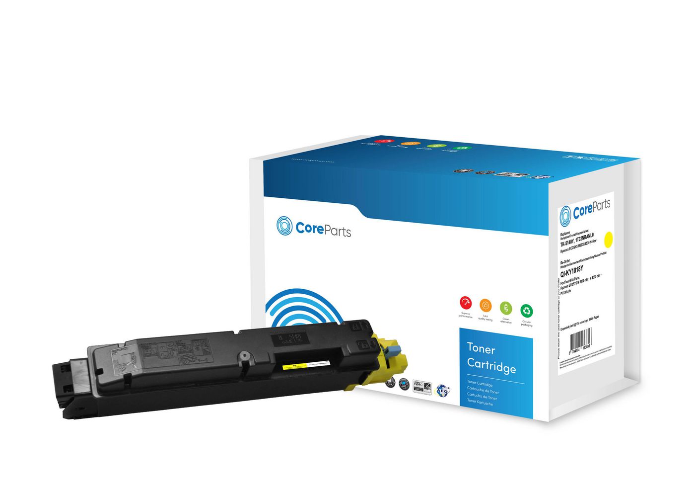 CoreParts Kyocera TK-5140Y Gelber Toner – Original – 5'000 Seiten – für Kyocera ECOSYS M6030/M6530