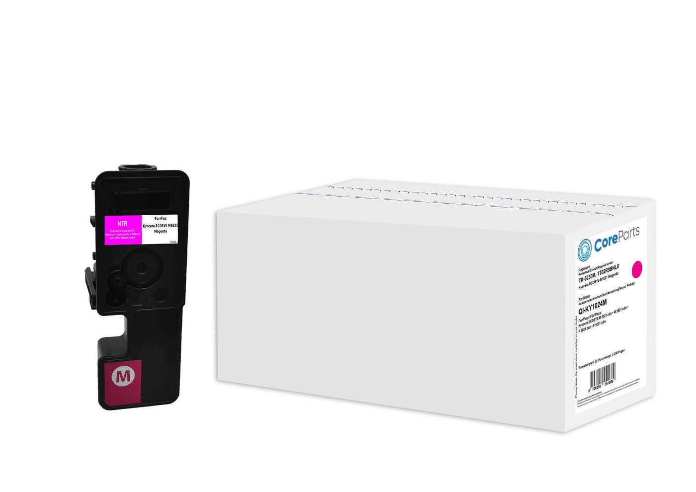 CoreParts TK-5230M Magenta Toner – Kompatibel – 2'200 Seiten – für Kyocera ECOSYS M5521 cdn/M5521 cdw