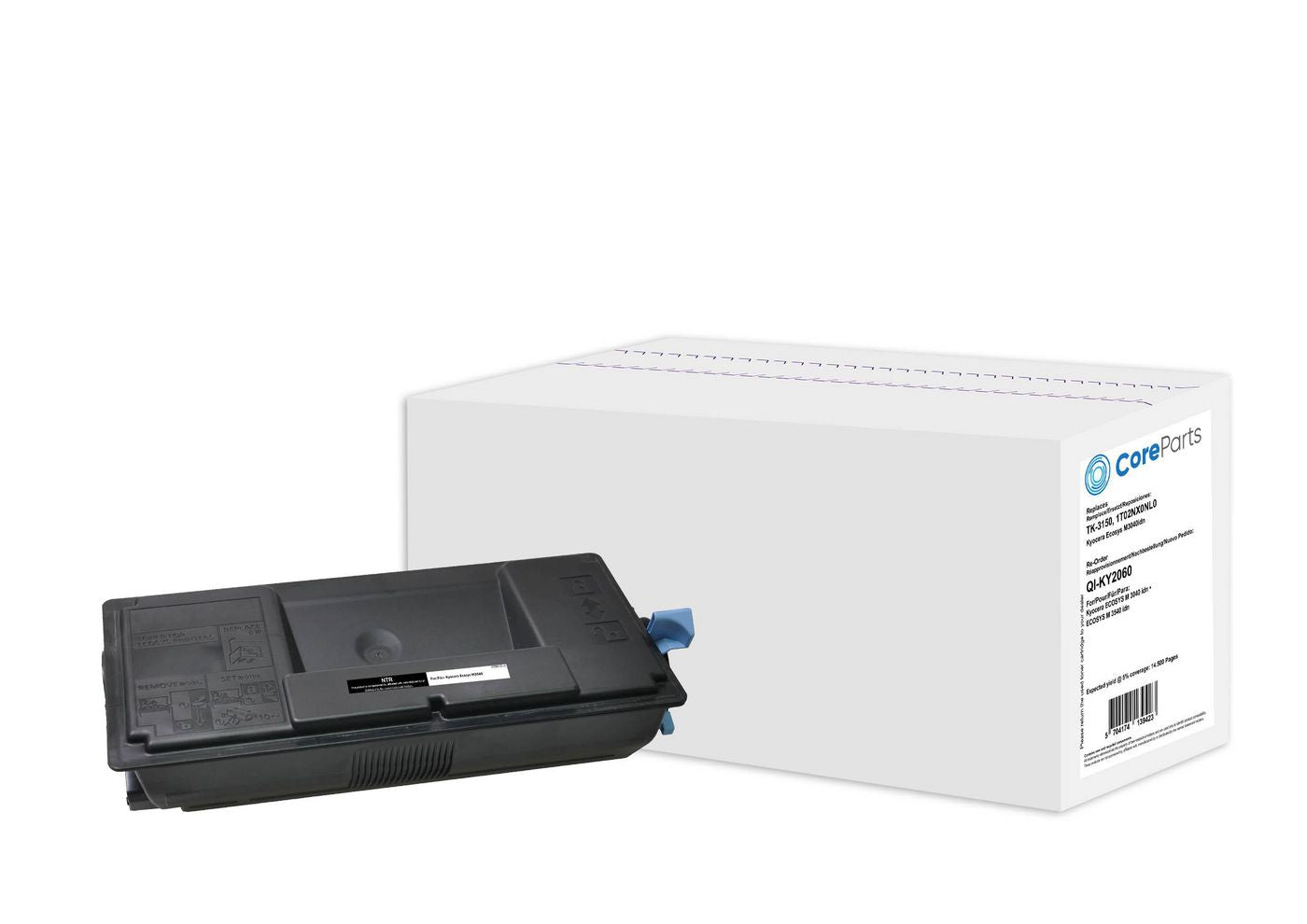 CoreParts TK-3150 Schwarz Toner – Kompatibel – 14'500 Seiten – für Kyocera Ecosys M3040/M3040idn/M3540 und andere