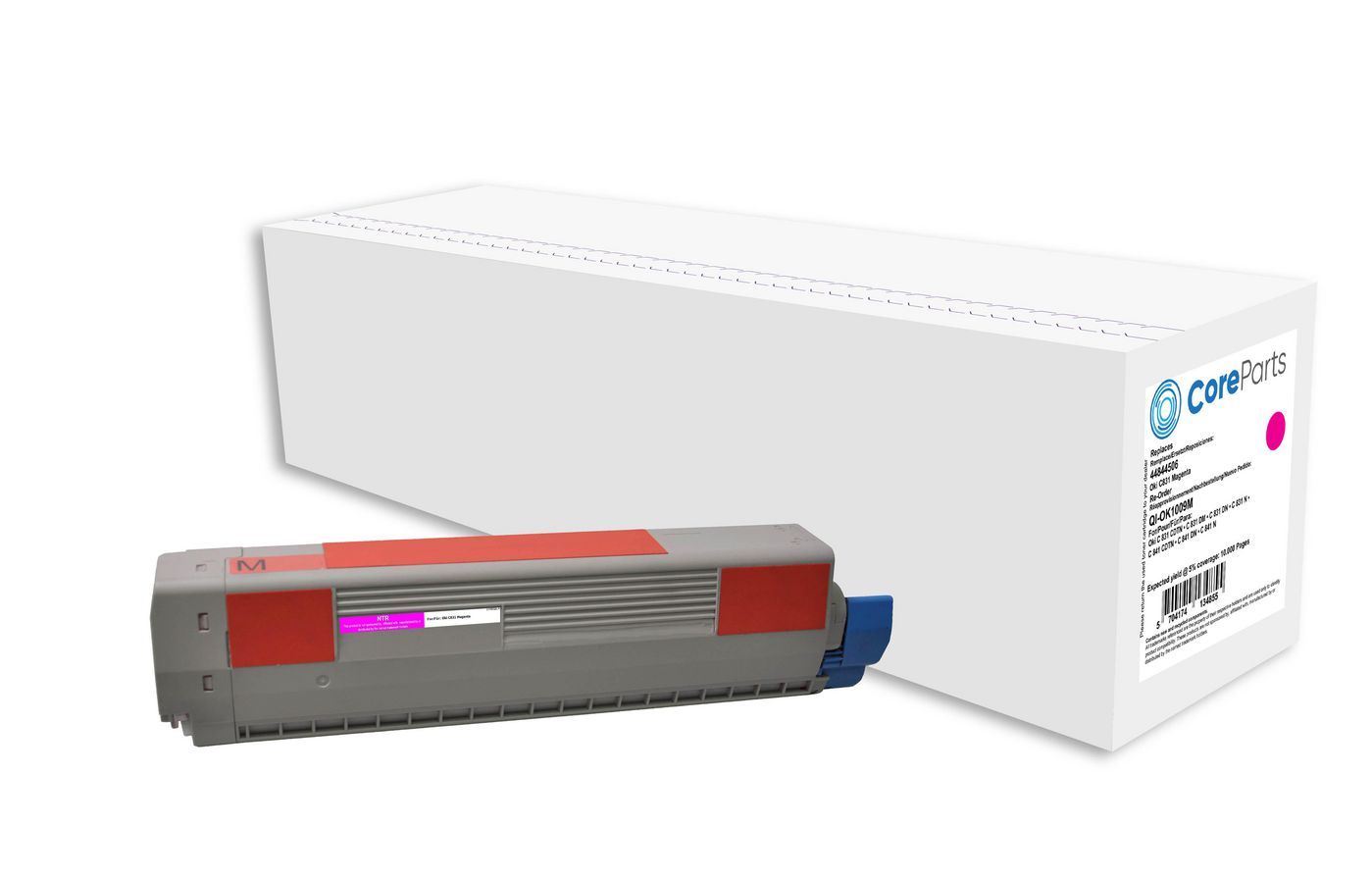 CoreParts 44844506 Magenta Toner – Kompatibel – 10'000 Seiten – für OKI C831