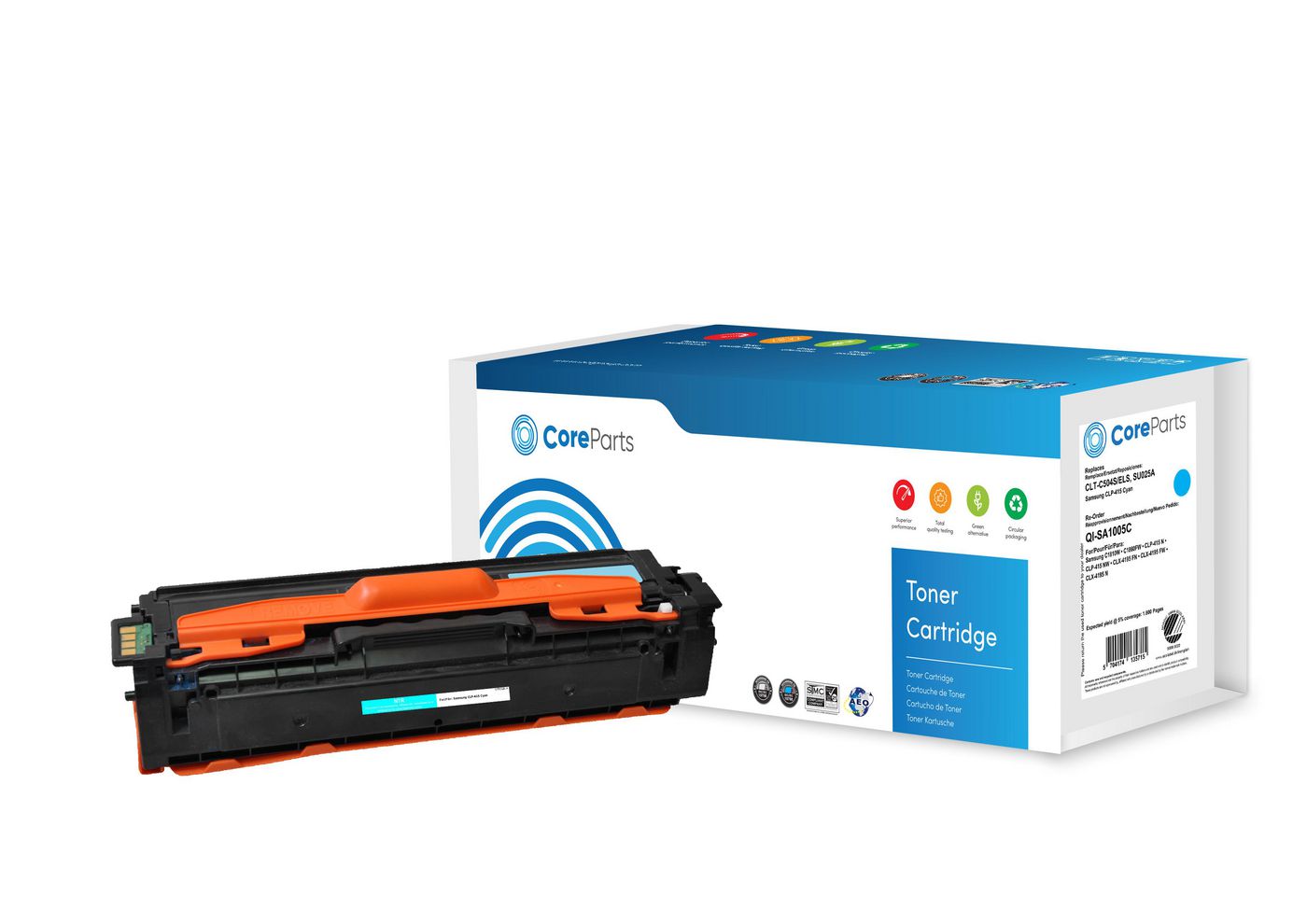 CoreParts C504S (CLT-C504S/ELS) Cyan Toner – Kompatibel – 1'800 Seiten – für Samsung CLP-415